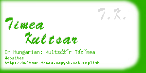 timea kultsar business card